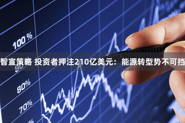 智宣策略 投资者押注210亿美元:能源转型势不可挡